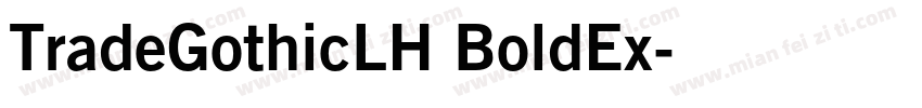 TradeGothicLH BoldEx字体转换